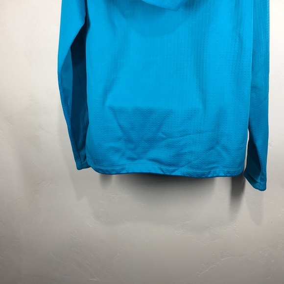Athleta blue half zip hooded sweatshirt size large - Picture 10 of 13